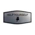 thumbnail image 1 of Signs ByLITA Fancy Help Yourself Indoors Decoration Sign (Brushed Silver) - Large, 1 of 6