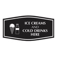 thumbnail image 1 of Signs ByLITA Fancy Ice Creams and Cold Drinks Here Sign (Black) - Medium, 1 of 8