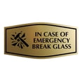 thumbnail image 1 of Signs ByLITA Fancy In Case of Emergency Break Glass Sign (Brushed Gold) - Small, 1 of 8