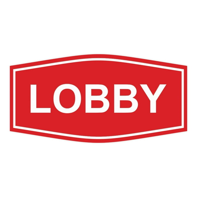 Signs ByLITA Fancy Lobby Sign (Red) - Medium