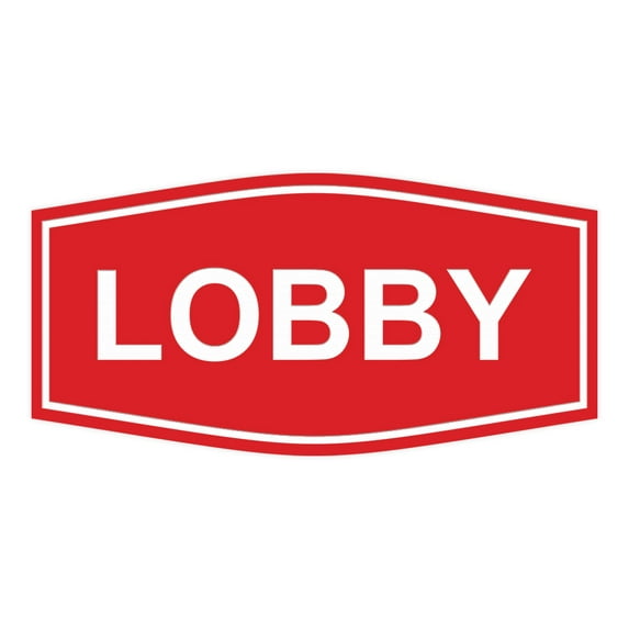 Signs ByLITA Fancy Lobby Sign (Red) - Medium