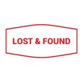 thumbnail image 1 of Signs ByLITA Fancy Lost & Found Sign (White/Red) - Large, 1 of 5