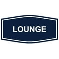 thumbnail image 1 of Signs ByLITA Fancy Lounge Sign - Laser-Engraved Lettering | Durable ABS Plastic | Vibrant Colors | Powerful Foam Tape (Navy Blue / White) - Small, 1 of 2