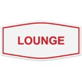 thumbnail image 1 of Signs ByLITA Fancy Lounge Sign - Laser-Engraved Lettering | Durable ABS Plastic | Vibrant Colors | Powerful Foam Tape (White/Red) - Large, 1 of 2