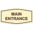 thumbnail image 1 of Signs ByLITA Fancy Main Entrance Sign - Laser-Engraved Lettering | Durable ABS Plastic | Vibrant Colors | Powerful Foam Tape (Ivory/Dark Brown) - Large, 1 of 2