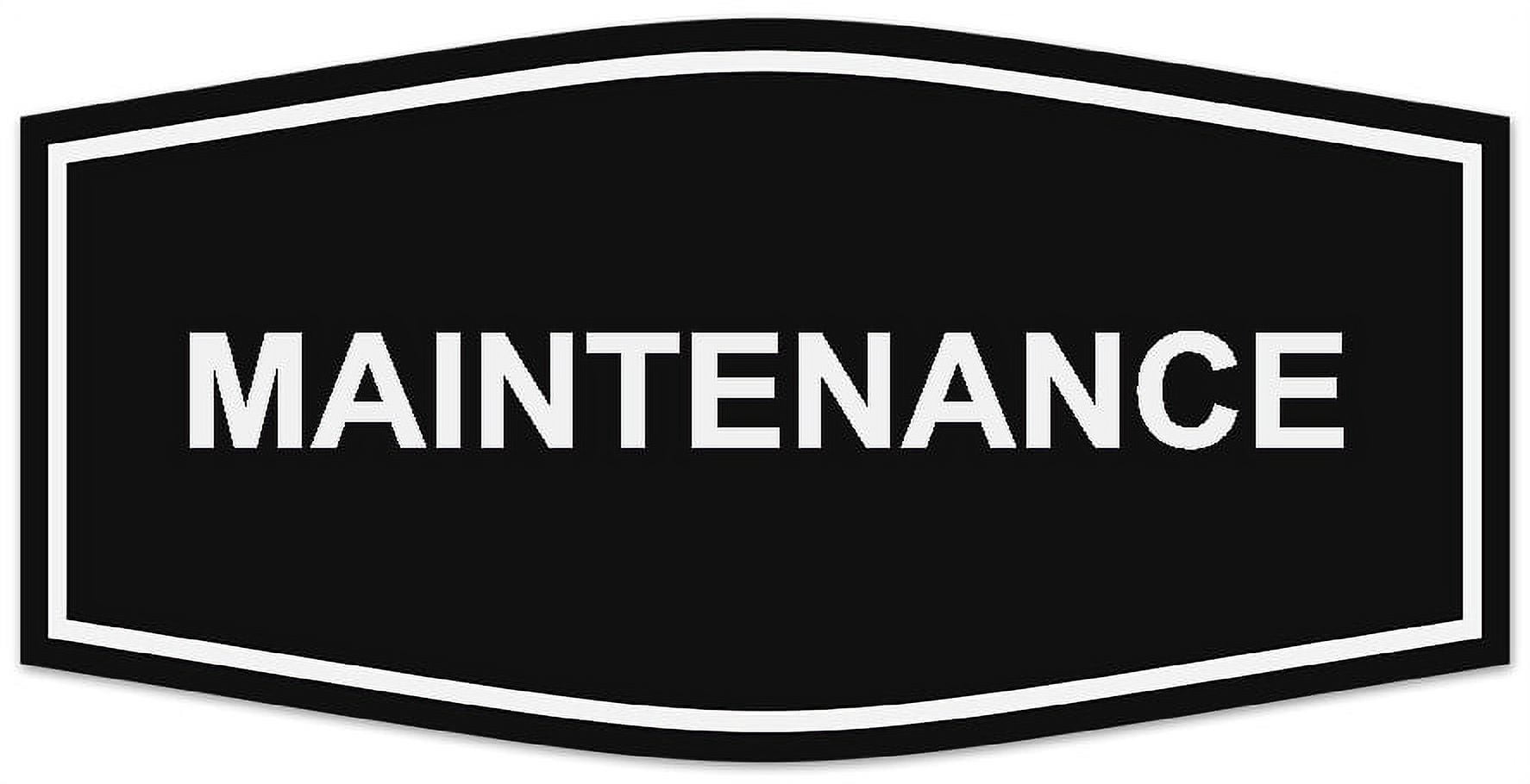 Signs ByLITA Fancy Maintenance Sign - Laser-Engraved Lettering ...