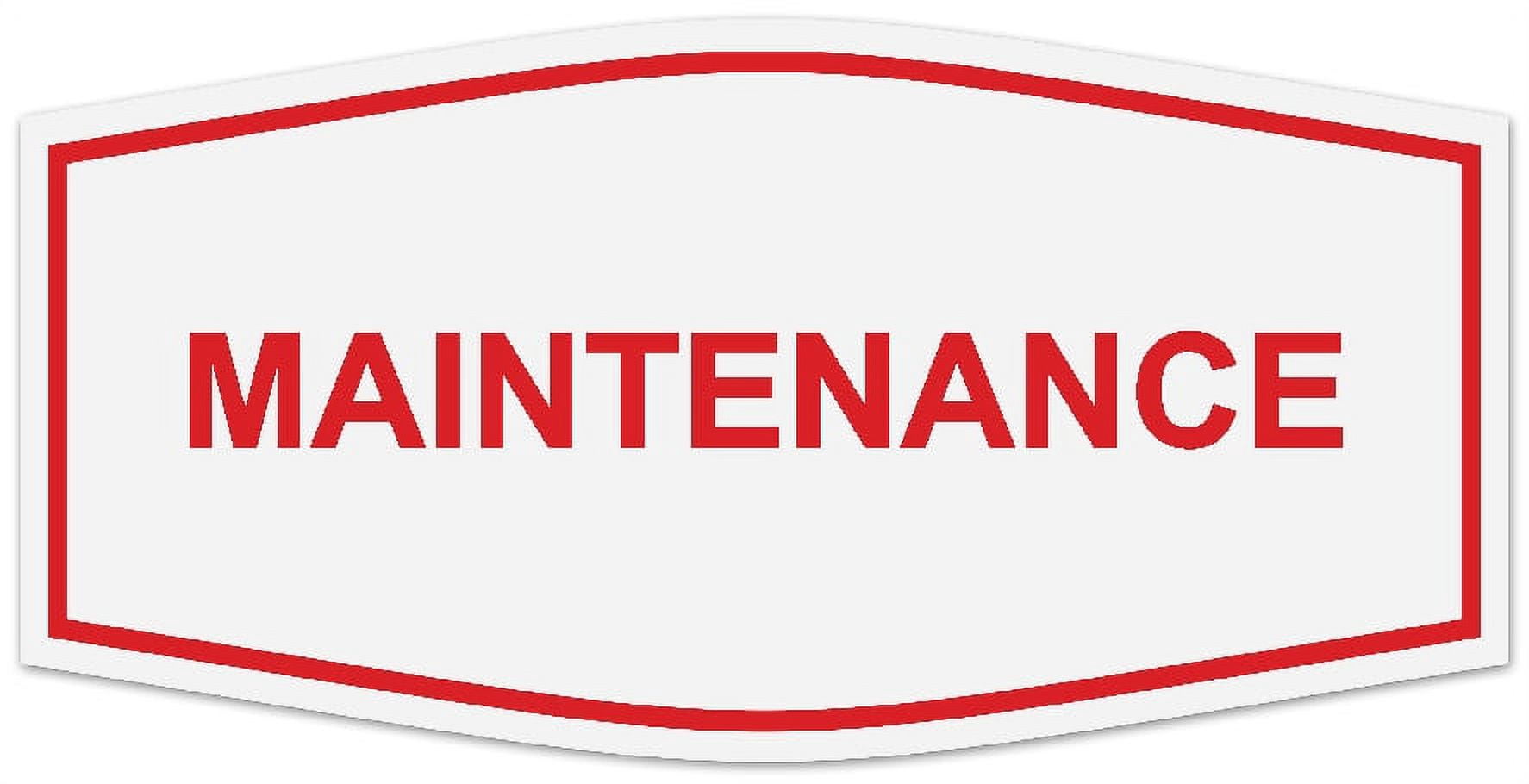 Signs ByLITA Fancy Maintenance Sign - Laser-Engraved Lettering ...