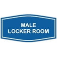 thumbnail image 1 of Signs ByLITA Fancy Male Locker Room Sign - Laser-Engraved Lettering | Durable ABS Plastic | Vibrant Colors | Powerful Foam Tape (Blue) - Small, 1 of 2