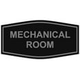 thumbnail image 1 of Signs ByLITA Fancy Mechanical Room Sign - Laser-Engraved Lettering | Durable ABS Plastic | Vibrant Colors | Powerful Foam Tape (Black / Silver) - Small, 1 of 2