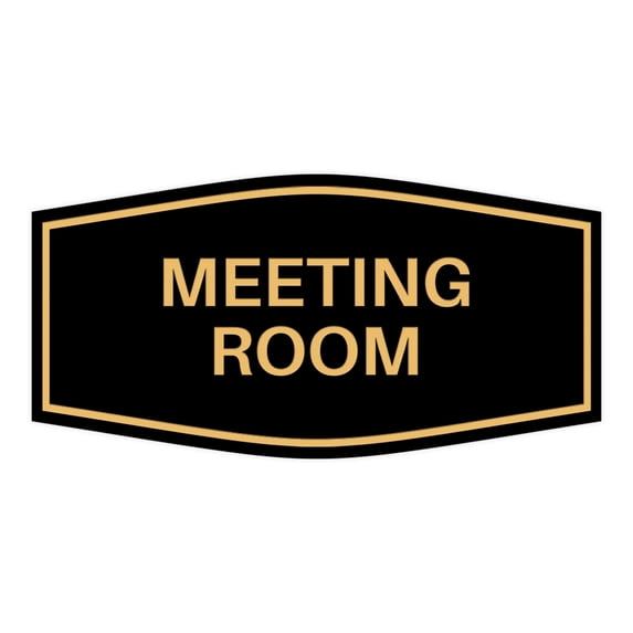 Fancy Room Sign Signs ByLITA Fancy Meeting Room Sign (Black Gold) - Medium - Walmart.com