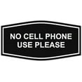 thumbnail image 1 of Signs ByLITA Fancy No Cell Phone Use Please Sign - Laser-Engraved Lettering | Durable ABS Plastic | Vibrant Colors | Powerful Foam Tape (Black) - Small, 1 of 2