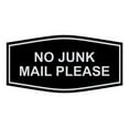 thumbnail image 1 of Signs ByLITA Fancy No Junk Mail Please Sign (Black / Silver) - Small, 1 of 5