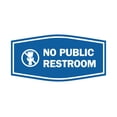 thumbnail image 1 of Signs ByLITA Fancy No Public Restroom Toilet Graphic Sign (Blue) - Large, 1 of 6