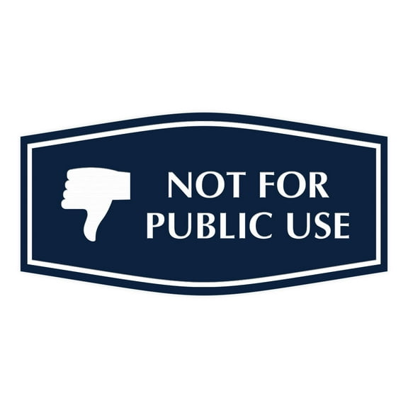 Signs ByLITA Fancy Not for Public Use Sign (Navy Blue / White) - Large