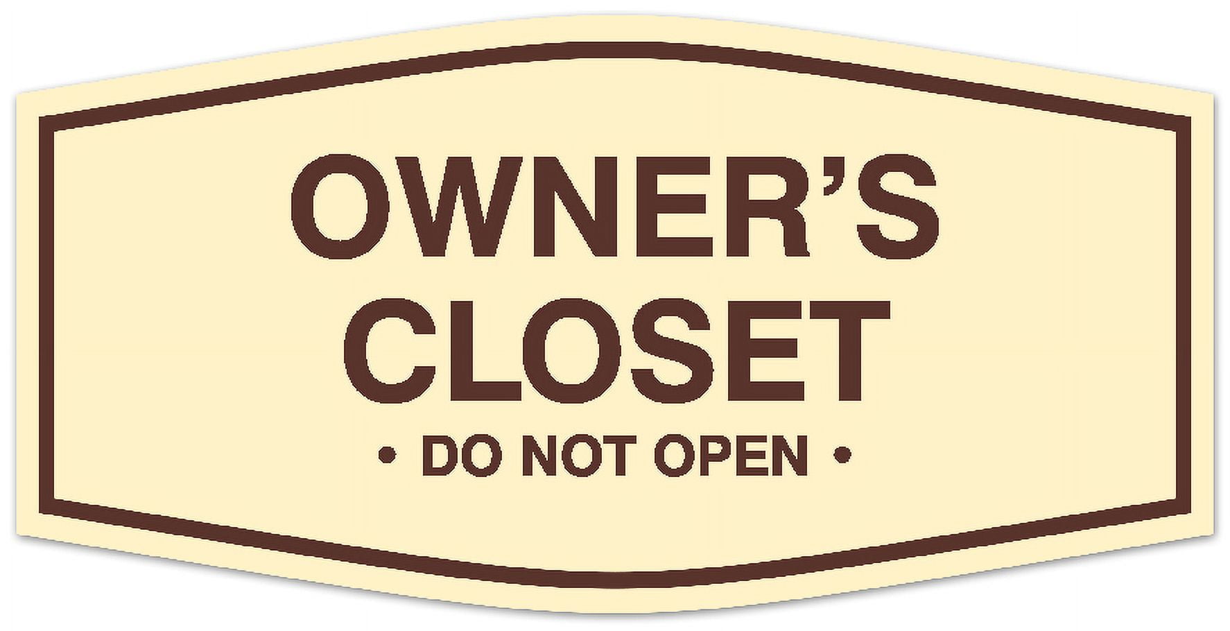 Fancy Stretch Sign Signs ByLITA Fancy Owner's closet Sign - Laser-Engraved Lettering ...
