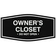 thumbnail image 1 of Signs ByLITA Fancy Owner's closet Sign - Laser-Engraved Lettering | Durable ABS Plastic | Vibrant Colors | Powerful Foam Tape Sign (Black) - Medium, 1 of 1