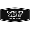 thumbnail image 1 of Signs ByLITA Fancy Owner's closet Sign - Laser-Engraved Lettering | Durable ABS Plastic | Vibrant Colors | Powerful Foam Tape Sign (Black) - Small, 1 of 1