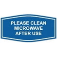 thumbnail image 1 of Signs ByLITA Fancy Please Clean Microwave After Use Sign - Laser-Engraved Lettering | Durable ABS Plastic | Vibrant Colors | Powerful Foam Tape (Blue) - Large, 1 of 2