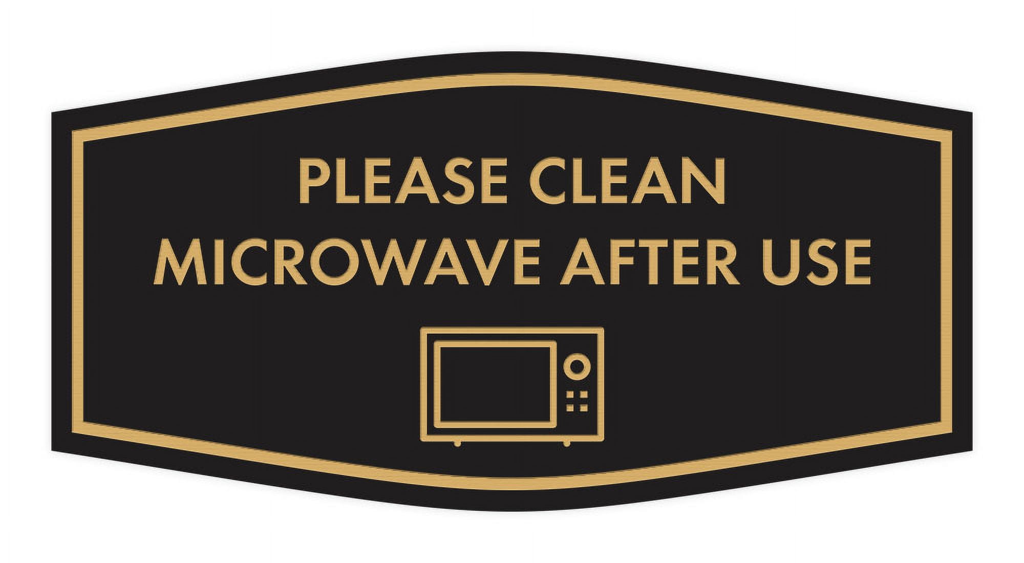 Signs ByLITA Fancy Please Clean Microwave After Use Vector Sign ...