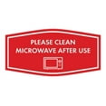 thumbnail image 1 of Signs ByLITA Fancy Please Clean Microwave After Use Vector Sign - Kitchen Signs | Durable Material | Cleaning Reminder | Easy Installation Sign (Red) - Medium, 1 of 7