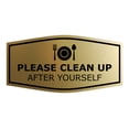 thumbnail image 1 of Signs ByLITA Fancy Please Clean Up After Yourself Sign (Brushed Gold) - Medium, 1 of 8