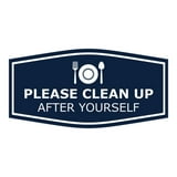 Signs ByLITA Fancy Please Clean Up After Yourself Sign (Navy Blue ...