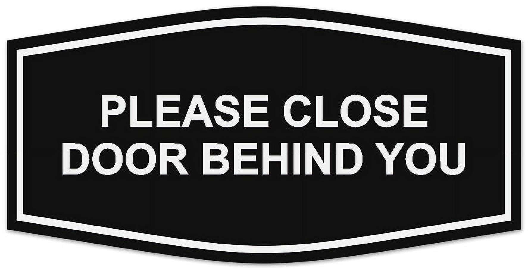 Signs ByLITA Fancy Please Close Door Behind You Sign - Laser-Engraved ...
