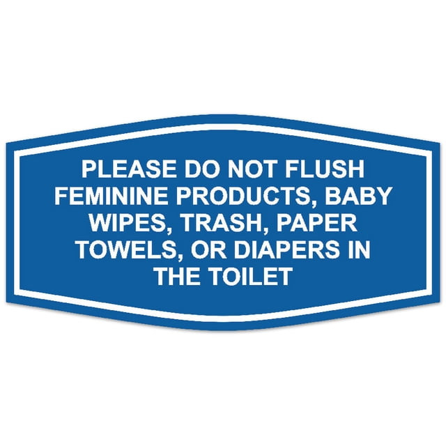 Signs ByLITA Fancy Please Do Not Flush Etiquette Sign - Laser-Engraved ...