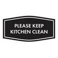 thumbnail image 1 of Signs ByLITA Fancy Please Keep Kitchen Clean Sign - Kitchen Signs | Durable Material | Cleaning Reminder | Easy Installation Sign (Black) - Small, 1 of 7