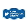 thumbnail image 1 of Signs ByLITA Fancy Please Knock Before Entering (Hand Vector) Office Wall or Door Sign (Blue) - Small, 1 of 6