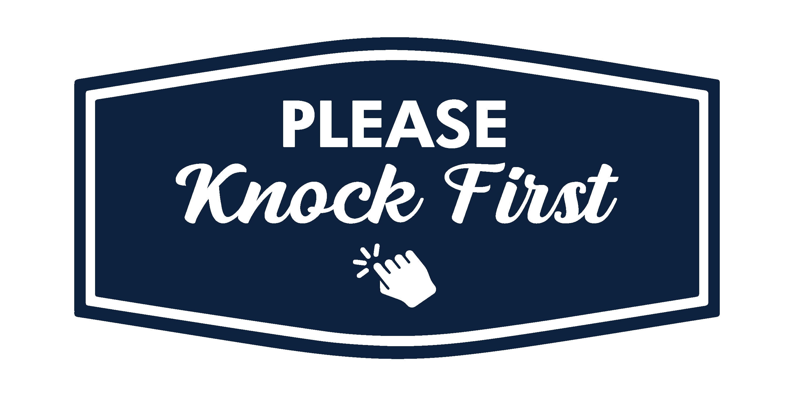 Minecraft Knock First Sign Signs ByLITA Fancy Please Knock First Outdoors Decoration Sign (Navy ...