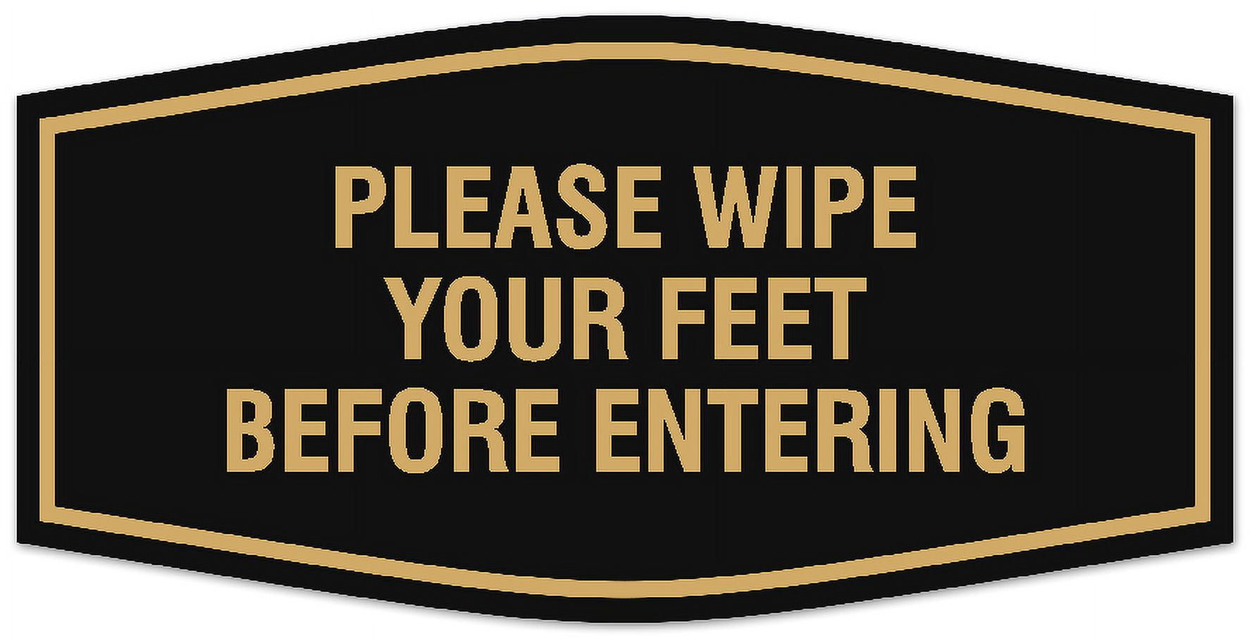 Signs ByLITA Fancy Please wipe your feet before entering Sign - Laser ...