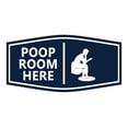 thumbnail image 1 of Signs ByLITA Fancy Poop Room Here Sign (Navy Blue / White) - Small, 1 of 6