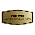 thumbnail image 1 of Signs ByLITA Fancy Por Favor Mantenga Cerrada la Puerta Sign (Brushed Gold) - Large, 1 of 8
