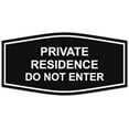 thumbnail image 1 of Signs ByLITA Fancy Private Residence Do Not Enter Sign - Laser-Engraved Lettering | Durable ABS Plastic | Vibrant Colors | Powerful Foam Tape (Black) - Small, 1 of 8