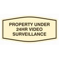 thumbnail image 1 of Signs ByLITA Fancy Property Under 24Hr Audio and Video Recording Sign (Ivory/Dark Brown) - Medium 1 Pack, 1 of 8