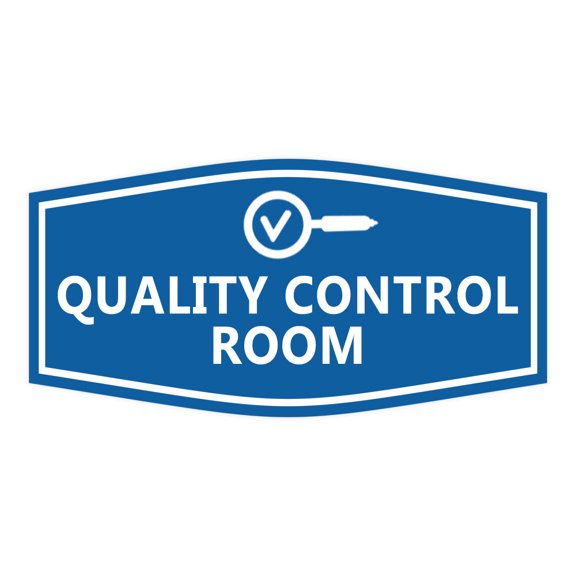 Signs ByLITA Fancy Quality Control Room Sign (Blue) - Small