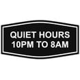 thumbnail image 1 of Signs ByLITA Fancy Quiet Hours 10 PM To 8 AM Sign - Laser-Engraved Lettering | Durable ABS Plastic | Vibrant Colors | Powerful Foam Tape (Black) - Small, 1 of 3