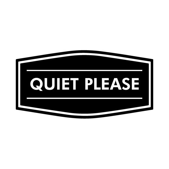 Signs ByLITA Fancy Quiet Please Sign (Black) - Small