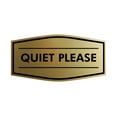 thumbnail image 1 of Signs ByLITA Fancy Quiet Please Sign (Brushed Gold) - Large, 1 of 8