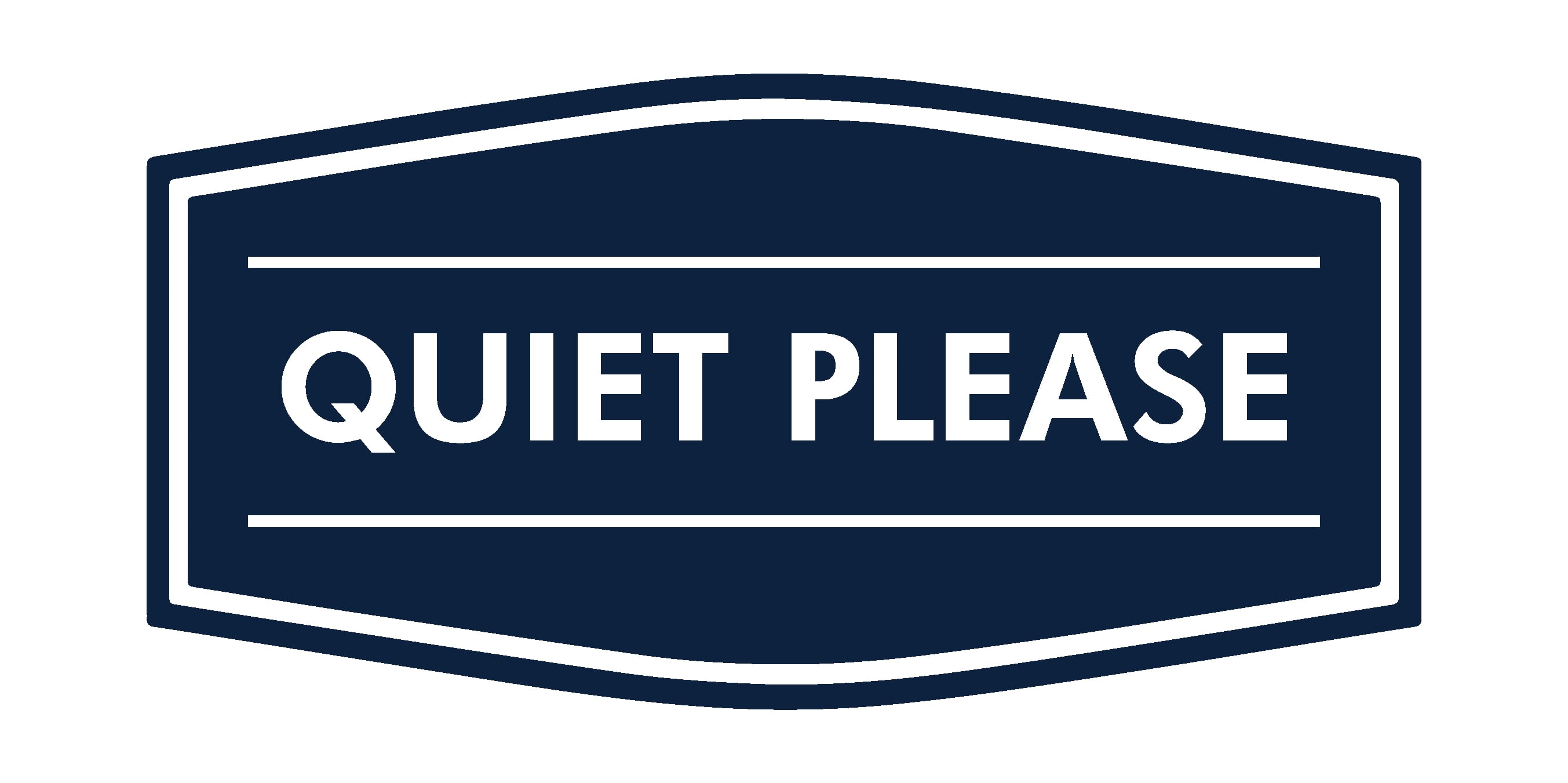 Signs ByLITA Fancy Quiet Please Sign (Navy Blue/White) - Small - Walmart.com, image size:2706x1351