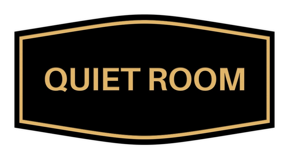 Signs ByLITA Fancy Quiet Room Sign (Black /Gold) - Small - Walmart.com