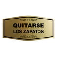 thumbnail image 1 of Signs ByLITA Fancy Quitarse los Zapatos Sign (Brushed Gold) - Large, 1 of 8