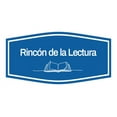 thumbnail image 1 of Signs ByLITA Fancy Rincon de la Lectura Easy Installation | Classroom Decor | School Markers And Decorations | Students and Teachers Sign (Blue) - Large, 1 of 1