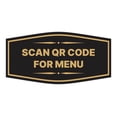 thumbnail image 1 of Signs ByLITA Fancy Scan QR Code For Menu Sign (Black /Gold) - Small, 1 of 8