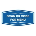 thumbnail image 1 of Signs ByLITA Fancy Scan QR Code For Menu Sign (Blue) - Large, 1 of 8
