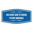 thumbnail image 1 of Signs ByLITA Fancy Scan QR Code For Menu Sign (Blue) - Medium, 1 of 8