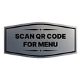 thumbnail image 1 of Signs ByLITA Fancy Scan QR Code For Menu Sign (Brushed Silver) - Small, 1 of 8