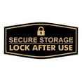 thumbnail image 1 of Signs ByLITA Fancy Secure Storage Lock After Use Durable ABS Plastic | Laser Engraved | Easy Installation | Elegant Design Sign (Black Gold) - Large, 1 of 6