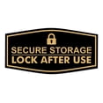 thumbnail image 1 of Signs ByLITA Fancy Secure Storage Lock After Use Durable ABS Plastic | Laser Engraved | Easy Installation | Elegant Design Sign (Black /Gold) - Small, 1 of 6